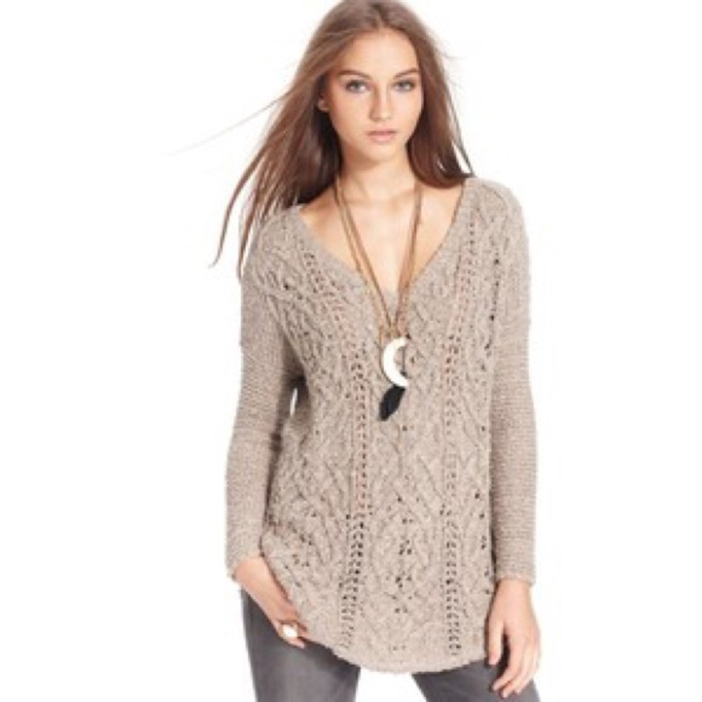Free People Knit Long Sleeve Sweater
